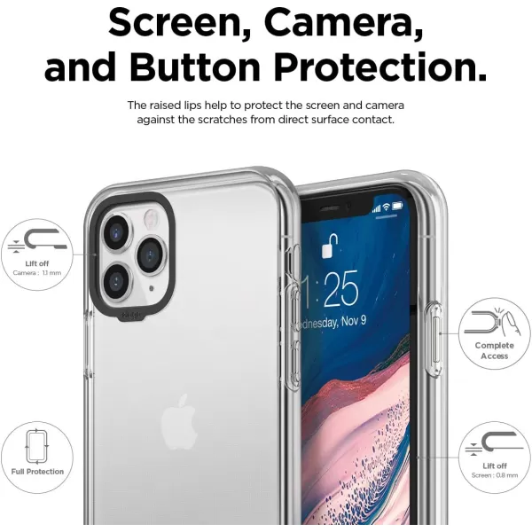 elago Clear Hybrid Case Compatible with iPhone 11 Pro Aqua BlueCrystal Clear