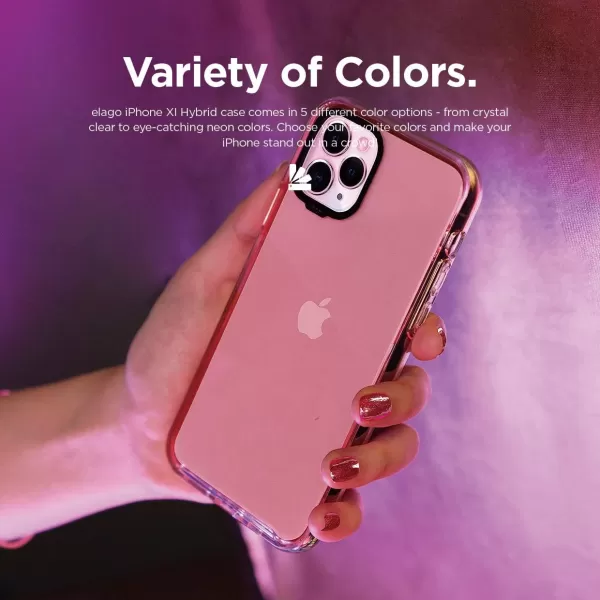 elago Clear Hybrid Case Compatible with iPhone 11 Pro Aqua BlueLovely Pink