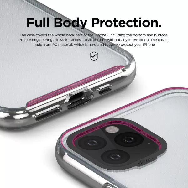 elago Clear Hybrid Case Compatible with iPhone 11 Pro Max Lovely PinkCrystal Clear