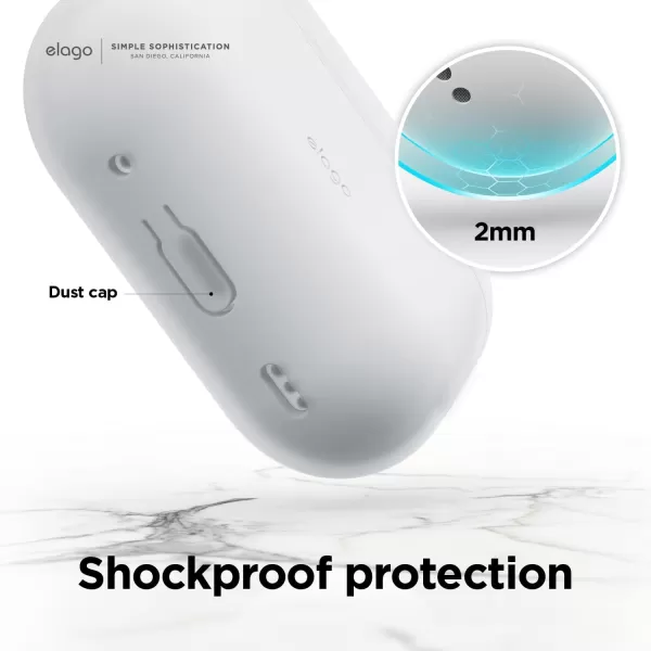 elago Compatible with AirPods Pro 2 Case 2022 Silicone Case with Keychain Compatible with Apple AirPods Pro 2nd Generation Case Front LED Visible Supports Wireless Charging Jean IndigoNightglow Blue