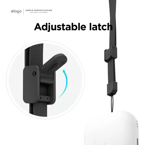 elago Compatible with AirPods Pro 2 Case 2022 Silicone Case with Lanyard Compatible with Apple AirPods Pro 2nd Generation Case Front LED Visible Fabric Lanyard Included BlackBlack