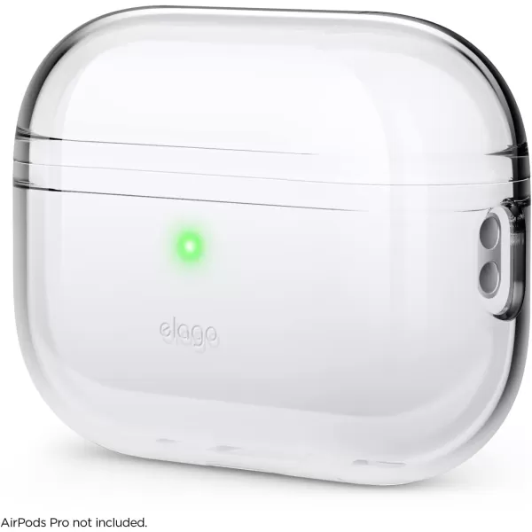 elago Compatible with AirPods Pro 2nd Generation Case Clear Cover  Compatible with AirPods Pro 2 Case Protective Case Cover Shockproof Wireless Charging Reduced Yellowing TransparentTransparent