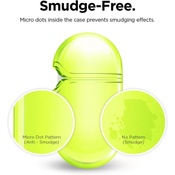 elago Compatible with AirPods Pro Case Clear  High Rating TPU Transparent Shockproof Protective Case Cover with Keychain Gel Tape Included Wireless Charging Neon YellowNeon Yellow