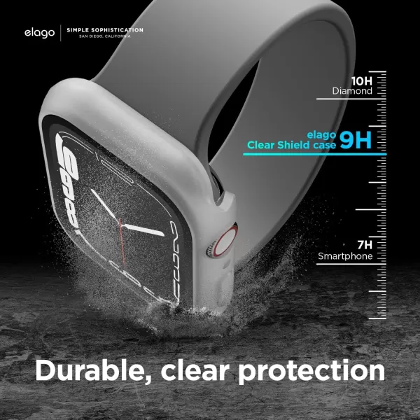 elago Compatible with Apple Watch Series 9 8 7 Screen Protector Clear Shield Compatible with iWatch 45mm 41mm Protection Hard PC  Tempered Glass Full Access Charge Directly 45mm ClearClear Matte 45mm