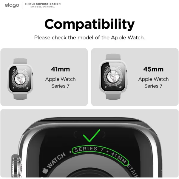 elago Compatible with Apple Watch Series 9 8 7 Screen Protector Clear Shield Compatible with iWatch 45mm 41mm Protection Hard PC  Tempered Glass Full Access Charge Directly 45mm ClearClear Matte 45mm