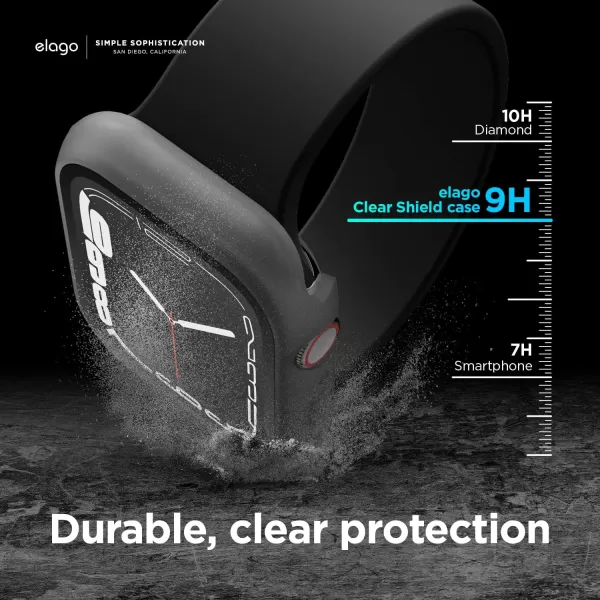 elago Compatible with Apple Watch Series 9 8 7 Screen Protector Clear Shield Compatible with iWatch 45mm 41mm Protection Hard PC  Tempered Glass Full Access Charge Directly 45mm ClearGrey Matte 41mm