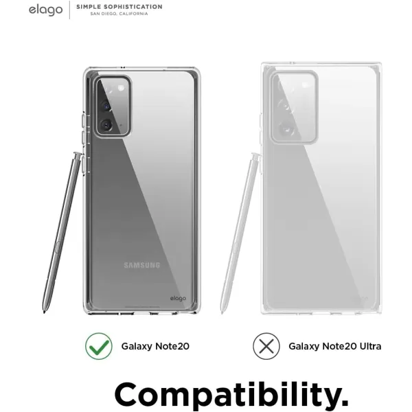 elago Compatible with Galaxy Note 20 Case  Clear Case for Galaxy Note 20 Case Clear Soft TPU  Hard PC Hybrid Bumper Case  Shockproof Bumper Cover Protective Caseelago Compatible with Galaxy Note 20 Case  Clear Case for Galaxy Note 20 Case Clear Soft TPU  Hard PC Hybrid Bumper Case  Shockproof Bumper Cover Protective Case