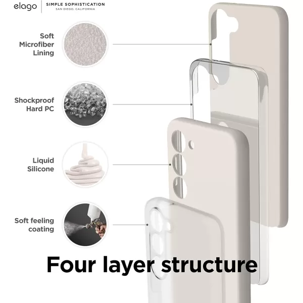 elago Compatible with Samsung Galaxy S23 Plus Case Liquid Silicone Case Full Body Protective Cover Shockproof Slim Phone Case AntiScratch Soft Microfiber Lining 66 inch LavenderStone