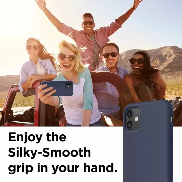 elago Compatible with iPhone 11 Case Liquid Silicone Case Full Body Protective Cover AntiScratch Soft Microfiber 61 inch RediPhone 11 Jean Indigo