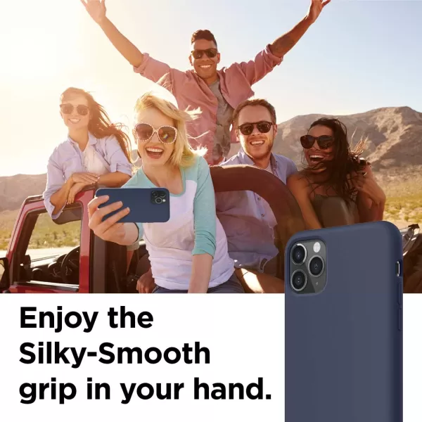 elago Compatible with iPhone 11 Case Liquid Silicone Case Full Body Protective Cover AntiScratch Soft Microfiber 61 inch RediPhone 11 Pro Max Jean Indigo