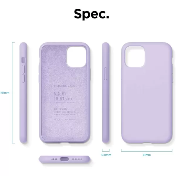 elago Compatible with iPhone 11 Case Liquid Silicone Case Full Body Protective Cover AntiScratch Soft Microfiber 61 inch RediPhone 11 Pro Max Lavender