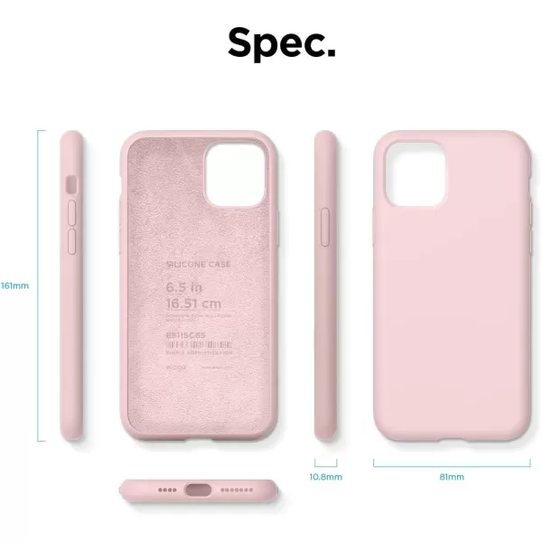 elago Compatible with iPhone 11 Case Liquid Silicone Case Full Body Protective Cover AntiScratch Soft Microfiber 61 inch RediPhone 11 Pro Max Lovely Pink