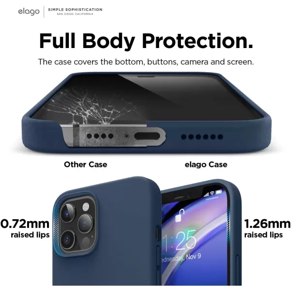 elago Compatible with iPhone 12 Mini Case Liquid Silicone Case Full Body Protective Cover Shockproof Slim Phone Case AntiScratch Soft Microfiber Lining 54 inch OrangeiPhone 12 Pro Max Jean Indigo