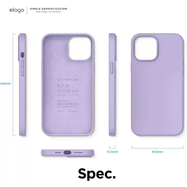 elago Compatible with iPhone 12 Mini Case Liquid Silicone Case Full Body Protective Cover Shockproof Slim Phone Case AntiScratch Soft Microfiber Lining 54 inch OrangeiPhone 12 Pro Max Lavender