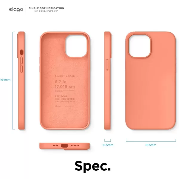 elago Compatible with iPhone 12 Mini Case Liquid Silicone Case Full Body Protective Cover Shockproof Slim Phone Case AntiScratch Soft Microfiber Lining 54 inch OrangeiPhone 12 Pro Max Orange