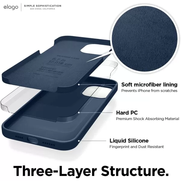 elago Compatible with iPhone 12 Mini Case Liquid Silicone Case Full Body Protective Cover Shockproof Slim Phone Case AntiScratch Soft Microfiber Lining 54 inch OrangeiPhone 12 Pro Max Jean Indigo