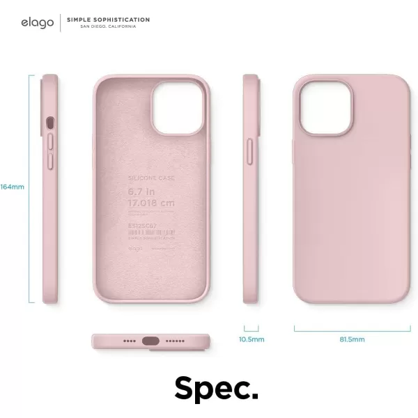 elago Compatible with iPhone 12 Mini Case Liquid Silicone Case Full Body Protective Cover Shockproof Slim Phone Case AntiScratch Soft Microfiber Lining 54 inch OrangeiPhone 12 Pro Max Lovely Pink