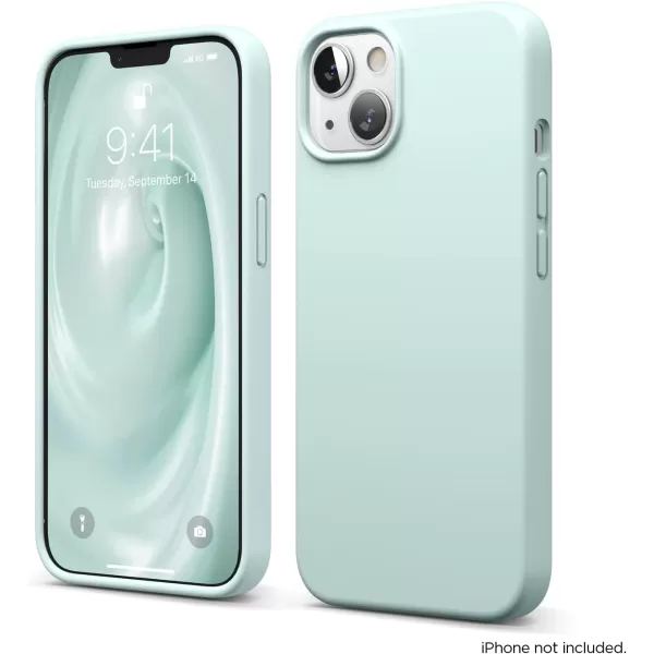 elago Compatible with iPhone 13 Case Liquid Silicone Case Full Body Screen Camera Protective Cover Shockproof Slim Phone Case AntiScratch Soft Microfiber Lining 61 inch Pastel GreenGreen