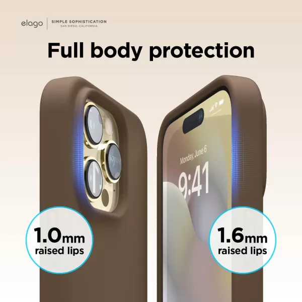 elago Compatible with iPhone 14 Pro Max Case Liquid Silicone Case Full Body Protective Cover Shockproof Slim Phone Case AntiScratch Soft Microfiber Lining 67 inch StoneiPhone 14 Pro Max Brown