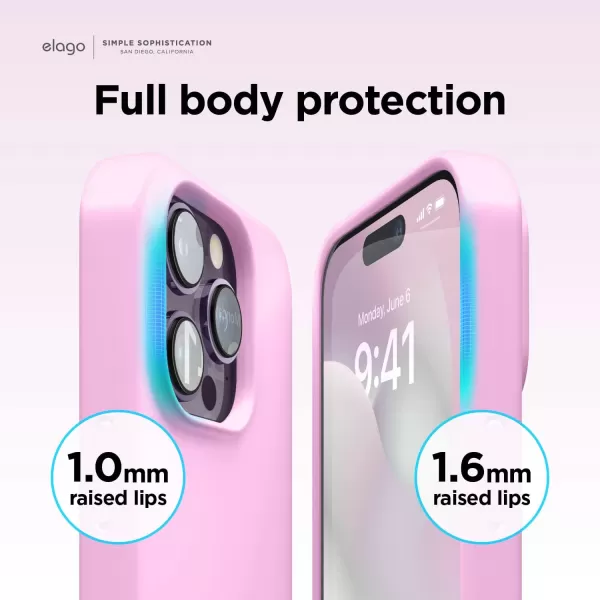 elago Compatible with iPhone 14 Pro Max Case Liquid Silicone Case Full Body Protective Cover Shockproof Slim Phone Case AntiScratch Soft Microfiber Lining 67 inch StoneiPhone 14 Pro Hot Pink