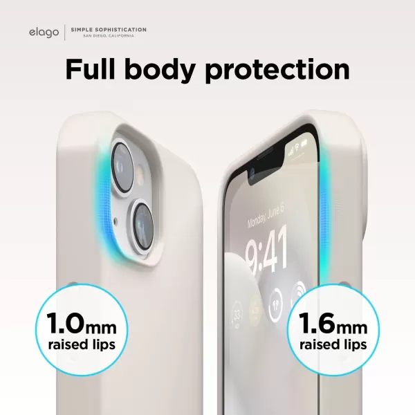 elago Compatible with iPhone 14 Pro Max Case Liquid Silicone Case Full Body Protective Cover Shockproof Slim Phone Case AntiScratch Soft Microfiber Lining 67 inch StoneiPhone 14 Stone