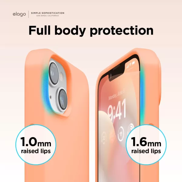 elago Compatible with iPhone 14 Pro Max Case Liquid Silicone Case Full Body Protective Cover Shockproof Slim Phone Case AntiScratch Soft Microfiber Lining 67 inch StoneiPhone 14 Salmon