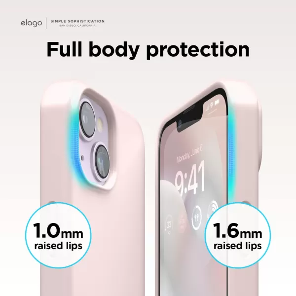 elago Compatible with iPhone 14 Pro Max Case Liquid Silicone Case Full Body Protective Cover Shockproof Slim Phone Case AntiScratch Soft Microfiber Lining 67 inch StoneiPhone 14 Lovely Pink