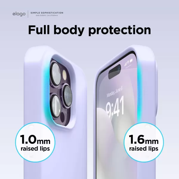 elago Compatible with iPhone 14 Pro Max Case Liquid Silicone Case Full Body Protective Cover Shockproof Slim Phone Case AntiScratch Soft Microfiber Lining 67 inch StoneiPhone 14 Pro Max Purple