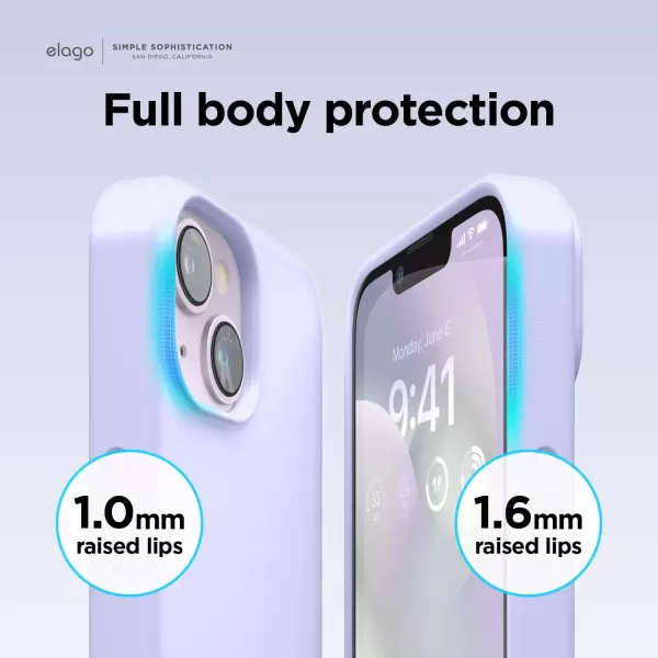 elago Compatible with iPhone 14 Pro Max Case Liquid Silicone Case Full Body Protective Cover Shockproof Slim Phone Case AntiScratch Soft Microfiber Lining 67 inch StoneiPhone 14 Plus Purple