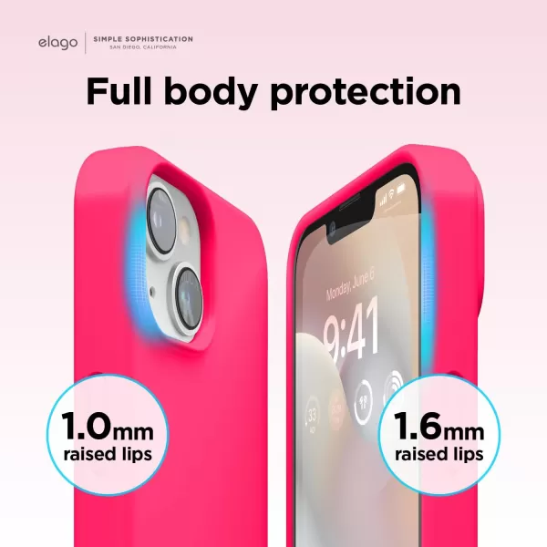 elago Compatible with iPhone 14 Pro Max Case Liquid Silicone Case Full Body Protective Cover Shockproof Slim Phone Case AntiScratch Soft Microfiber Lining 67 inch StoneiPhone 14 Ice Red