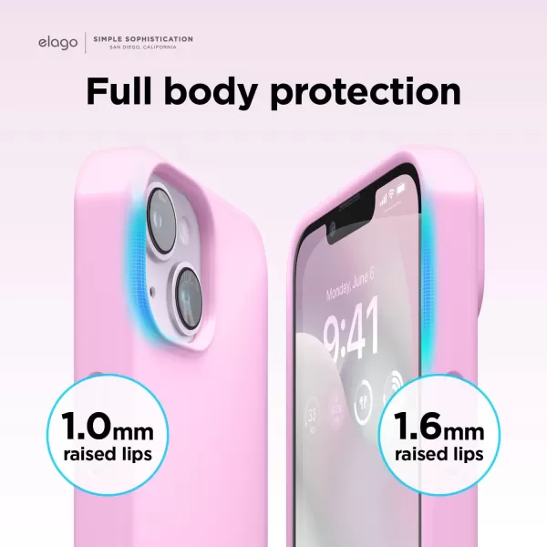 elago Compatible with iPhone 14 Pro Max Case Liquid Silicone Case Full Body Protective Cover Shockproof Slim Phone Case AntiScratch Soft Microfiber Lining 67 inch StoneiPhone 14 Plus Hot Pink