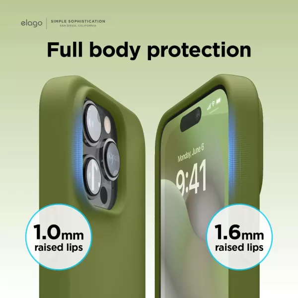 elago Compatible with iPhone 14 Pro Max Case Liquid Silicone Case Full Body Protective Cover Shockproof Slim Phone Case AntiScratch Soft Microfiber Lining 67 inch StoneiPhone 14 Pro Max Cedar Green