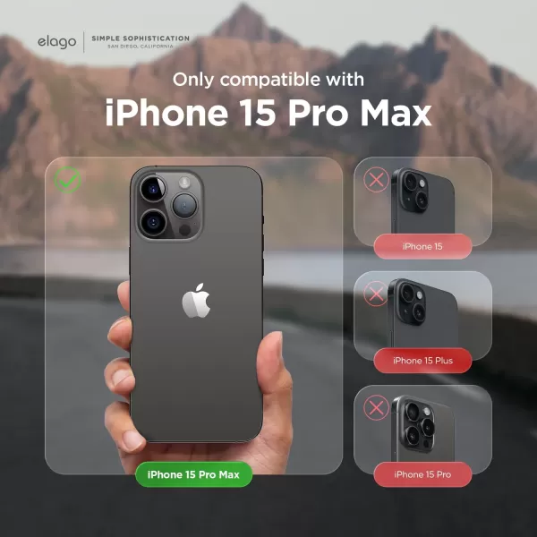 elago Compatible with iPhone 15 Pro Max Case Compatible with MagSafe Glide Case Full Body Protective Cover Shockproof Slim Phone Case 67 inch Top Purple  Bottom ClearTop Stone  Bottom Medium Grey