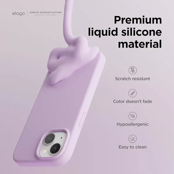 elago Compatible with iPhone Case Liquid Silicone Case Full Body Protective Cover Shockproof Slim Phone Case AntiScratch Soft Microfiber Lining 61 inch Light Lilacelago Compatible with iPhone Case Liquid Silicone Case Full Body Protective Cover Shockproof Slim Phone Case AntiScratch Soft Microfiber Lining 61 inch Light Lilac