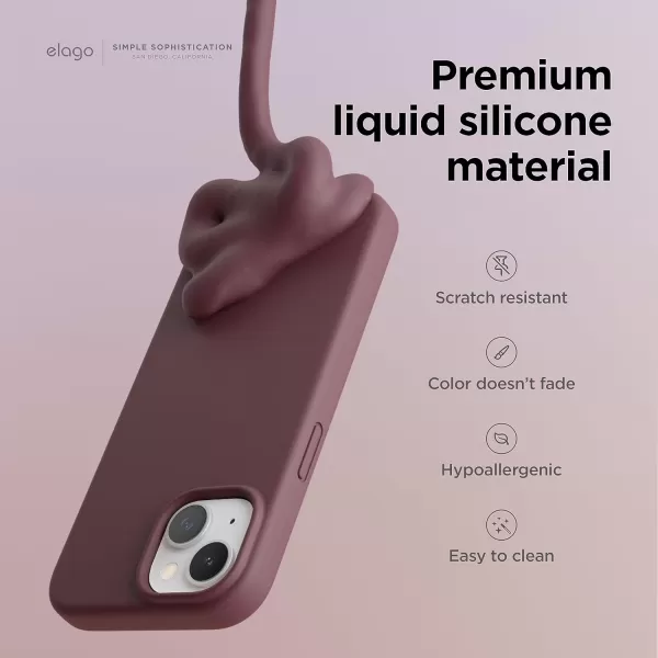 elago Compatible with iPhone Case Liquid Silicone Case Full Body Protective Cover Shockproof Slim Phone Case AntiScratch Soft Microfiber Lining 61 inch Burgundyelago Compatible with iPhone Case Liquid Silicone Case Full Body Protective Cover Shockproof Slim Phone Case AntiScratch Soft Microfiber Lining 61 inch Burgundy