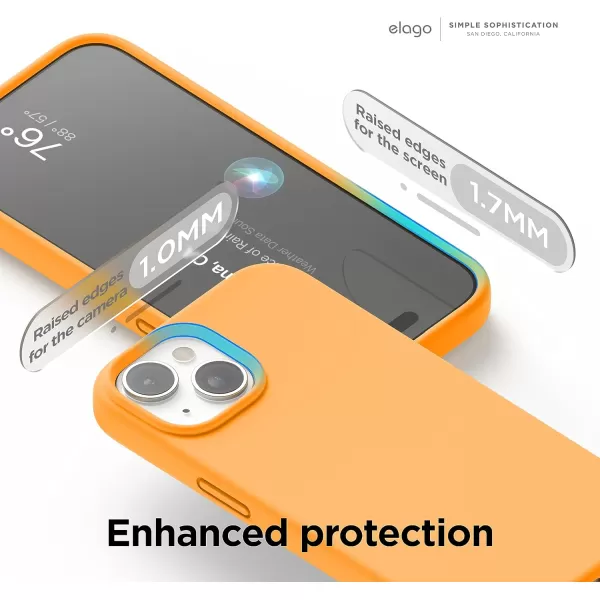 elago Compatible with iPhone Case Liquid Silicone Case Full Body Protective Cover Shockproof Slim Phone Case AntiScratch Soft Microfiber Lining 61 inch Orangeelago Compatible with iPhone Case Liquid Silicone Case Full Body Protective Cover Shockproof Slim Phone Case AntiScratch Soft Microfiber Lining 61 inch Orange