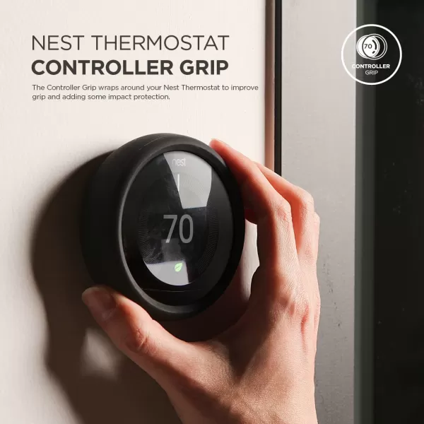 elago Controller Grip Compatible with Nest Learning Thermostat 3rd amp 2nd Generation Dark Grey  Harmless Silicone Material Improve Grip Easy Installation Not compatible 1st Generation E 2020Red