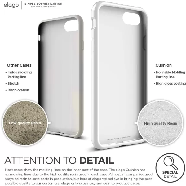 elago Cushion Case Designed for iPhone SE 2020  iPhone 8  iPhone 7 Jet Whiteelago Cushion Case Designed for iPhone SE 2020  iPhone 8  iPhone 7 Jet White