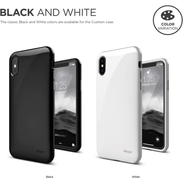 elago Cushion Series for iPhone Xs case iPhone X Case Upgrade Version  AntiSmudge Coat Shock Absorbing TPU Protective Cover for Apple iPhone Xs 2018 iPhone X 2017  Whiteelago Cushion Series for iPhone Xs case iPhone X Case Upgrade Version  AntiSmudge Coat Shock Absorbing TPU Protective Cover for Apple iPhone Xs 2018 iPhone X 2017  White