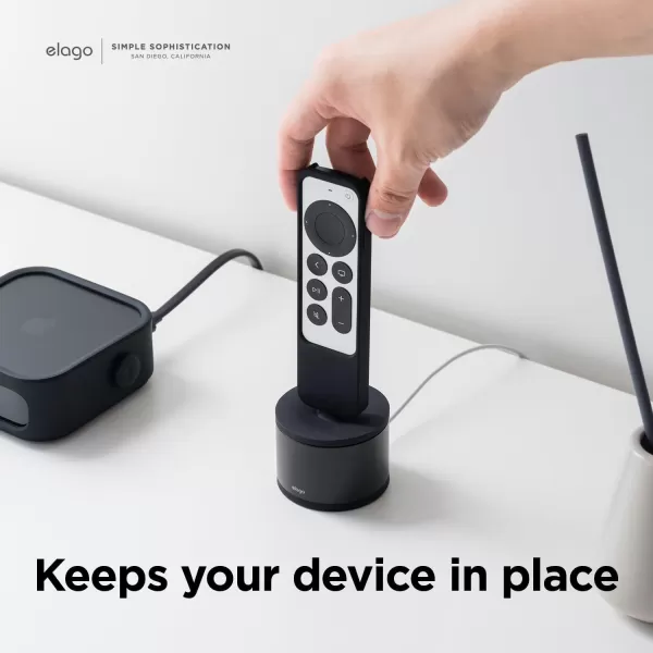 elago D Stand Charging Station Compatible with Apple Devices  Charging Dock Compatible with Apple TV Remote Compatible with iPhone and More Premium Aluminum Cable Required BlackBlack