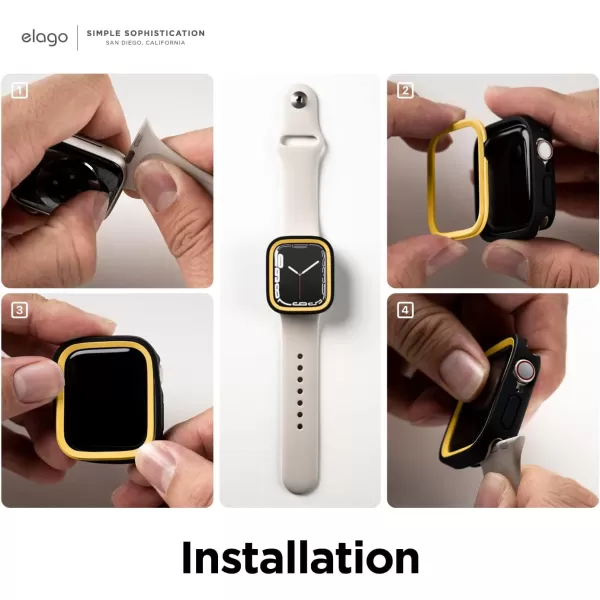 elago Duo Case Compatible with Apple Watch 987654SE Compatible with iWatch 41mm 40mm Full Protection Hard PC  TPU Material Full Access to Screen Two PCs Included Strap not IncludedTPU Transparent  PC Metalic Dark Grey  Clear 4041mm