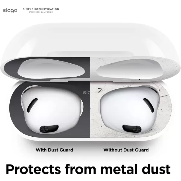 elago Dust Guard Compatible with AirPods 3 Case DustProof Sticker Compatible with AirPods 3rd Generation Case 2021 Protection from Iron amp Metal Shavings Clean Your AirPods 2 Sets Rose GoldDark Grey