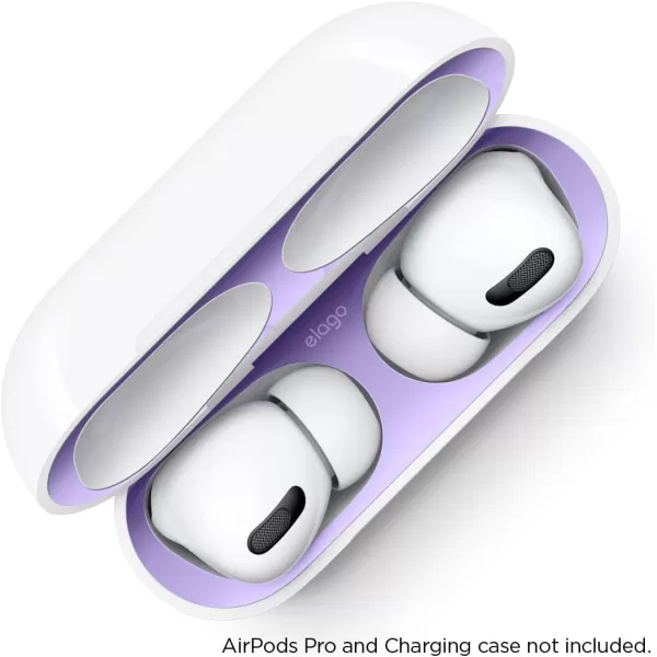 elago Dust Guard Compatible with AirPods Pro AirPods Pro 2nd Generation  DustProof Film Ultra Slim Luxurious Looking Protect from IronMetal Shavings 1 Set Dark GreyUS Patent RegisteredPurple