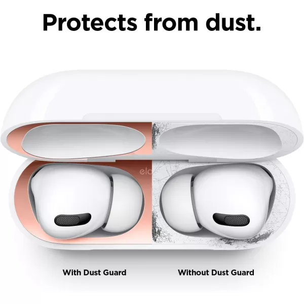 elago Dust Guard Compatible with AirPods Pro AirPods Pro 2nd Generation  DustProof Film Ultra Slim Luxurious Looking Protect from IronMetal Shavings 1 Set Dark GreyUS Patent RegisteredRose Gold