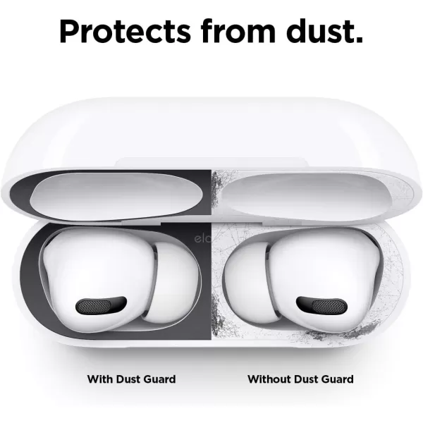 elago Dust Guard Compatible with AirPods Pro AirPods Pro 2nd Generation  DustProof Film Ultra Slim Luxurious Looking Protect from IronMetal Shavings 1 Set Dark GreyUS Patent RegisteredDark Grey