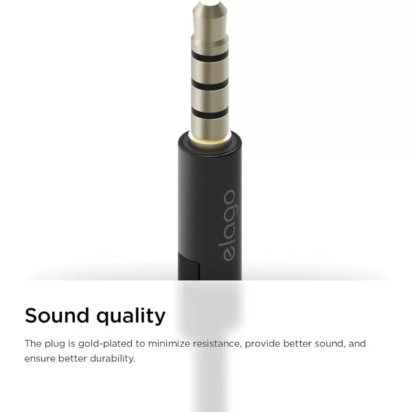 elago E6M Control Talk inEar Earphones ControlTalk with Built in Microphone Champagne GoldBlack