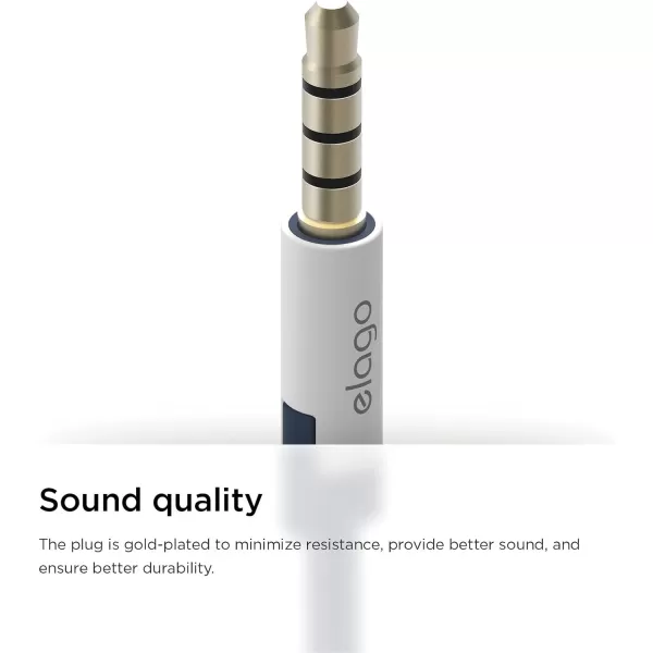 elago E6M Control Talk inEar Earphones ControlTalk with Built in Microphone Champagne GoldWhite