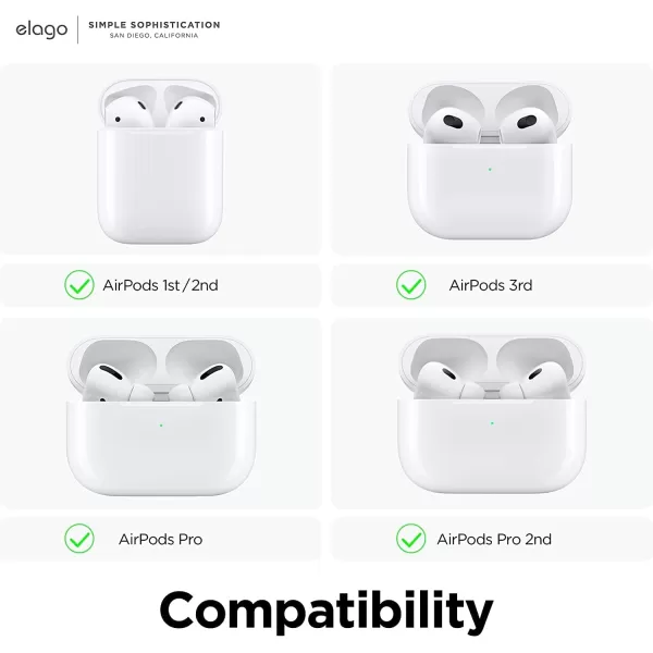 elago Ear Hooks Designed for AirPods Pro AirPods 3 and AirPods 1 2 AntiSlip Earbud Accessories Comfortable Fit Ergonomic Design Durable TPU Construction Perfect for Exercising WhiteWhite