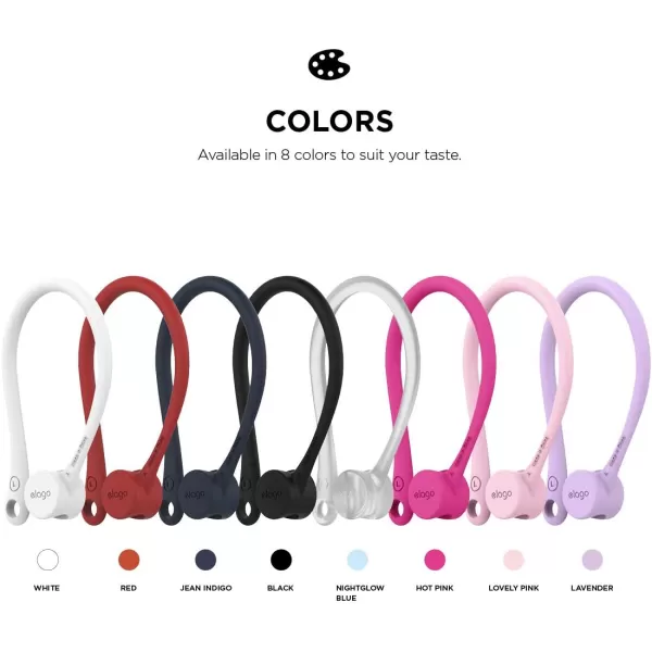 elago Ear Hooks Designed for AirPods Pro AirPods 3 and AirPods 1 2 AntiSlip Earbud Accessories Comfortable Fit Ergonomic Design Durable TPU Construction Perfect for Exercising WhiteLovely Pink