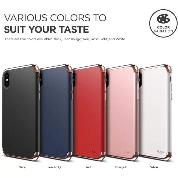 elago Empire Series iPhone X Case  Scratch Resistant Grip Coated Slim Fit Dual Toned Protective Cover for Apple iPhone X 2017  Rose GoldRedelago Empire Series iPhone X Case  Scratch Resistant Grip Coated Slim Fit Dual Toned Protective Cover for Apple iPhone X 2017  Rose GoldRed